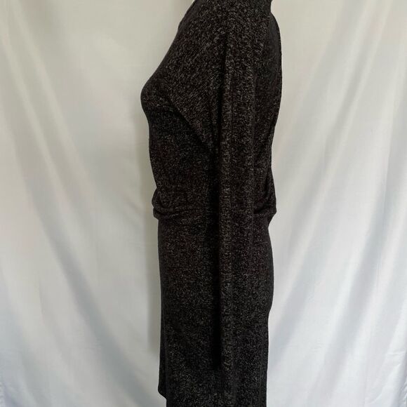 Athleta Charcoal Heathered Side sinched Long Sleeves Dress Coverup - Picture 7 of 8